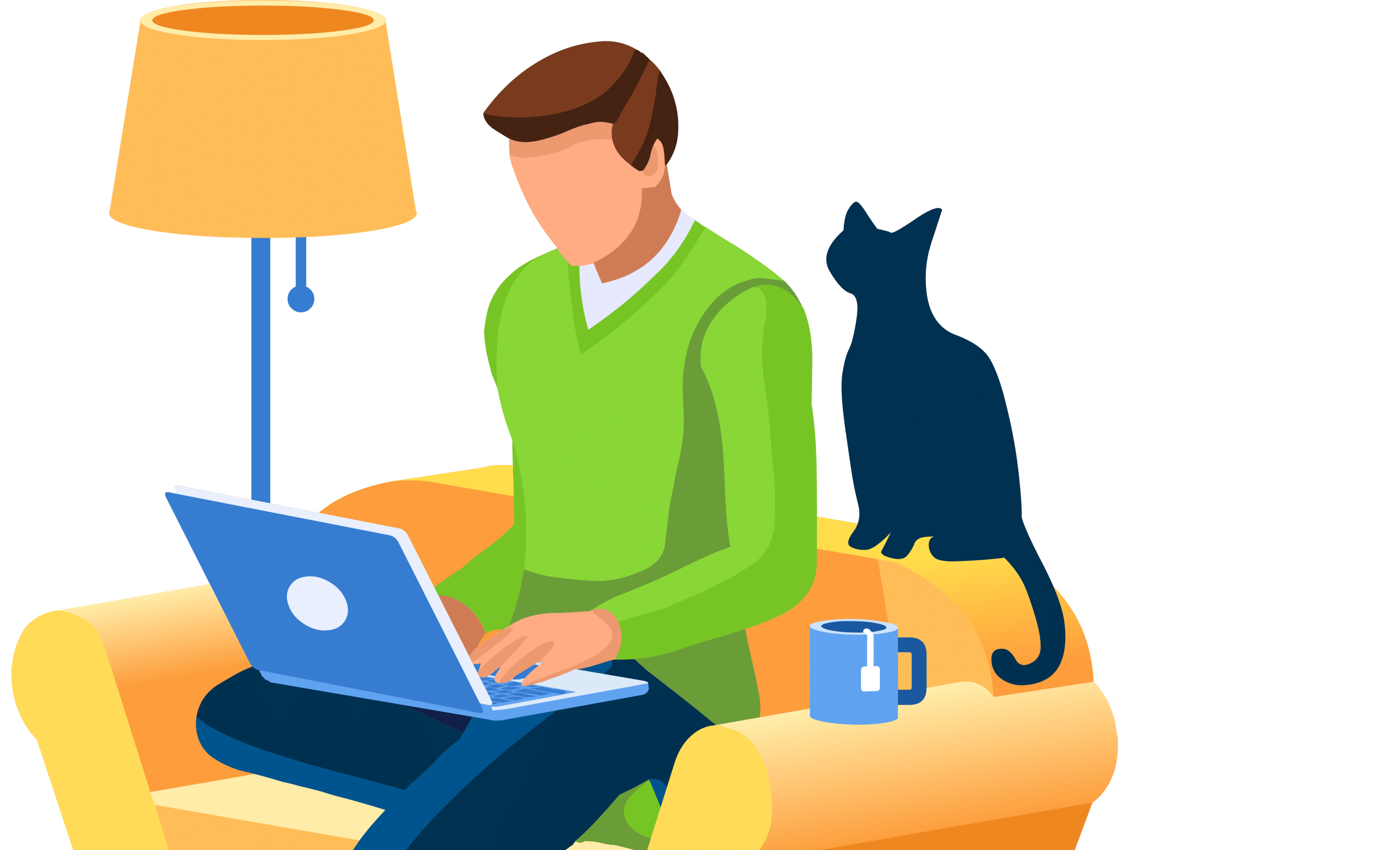 Boy Works at Home Trendy Working AurielAki e1590180064857